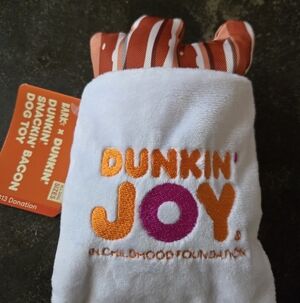 Dunkin JOY Bacon Dog Toy
